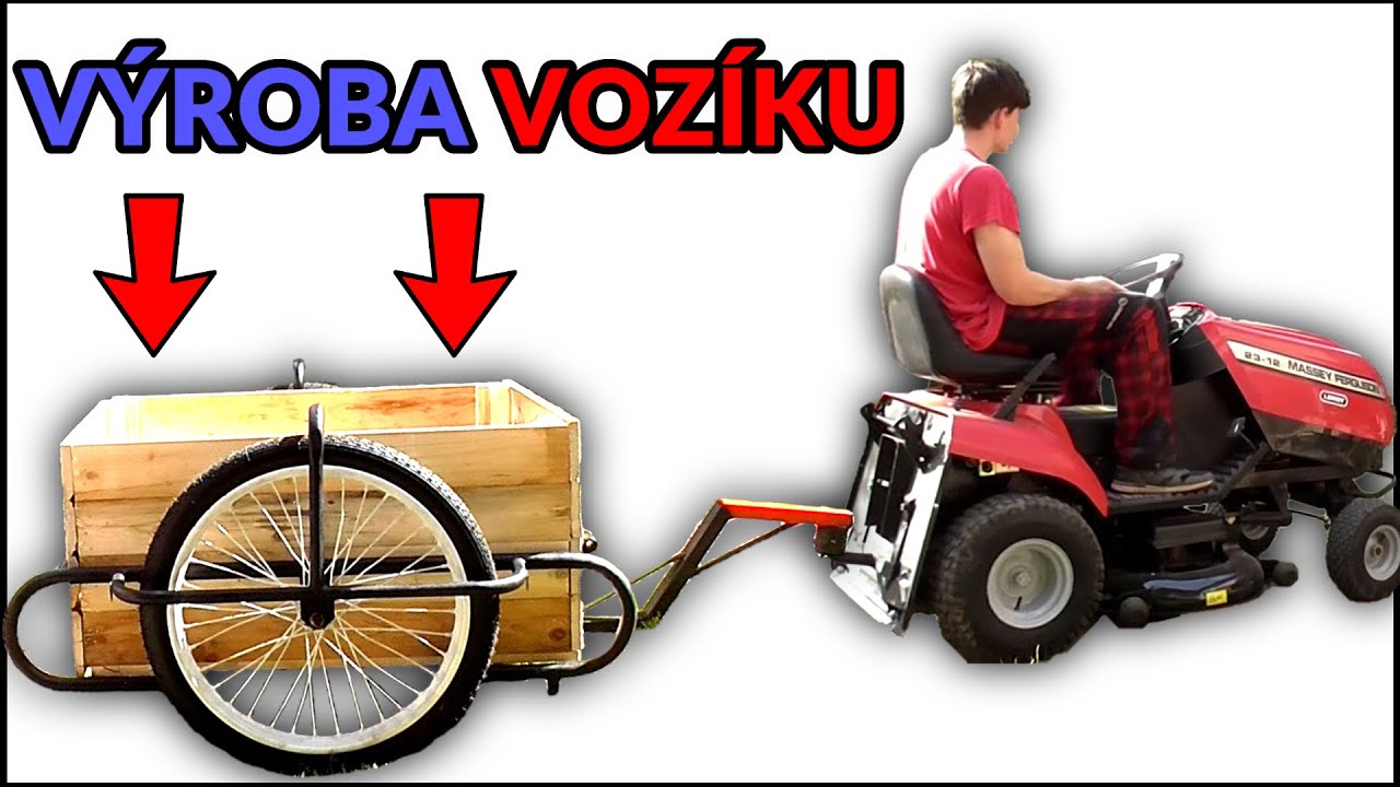 Výroba tažného zařízení a vozíku za zahradní traktor | Vozík za traktůrek Castel Garden
