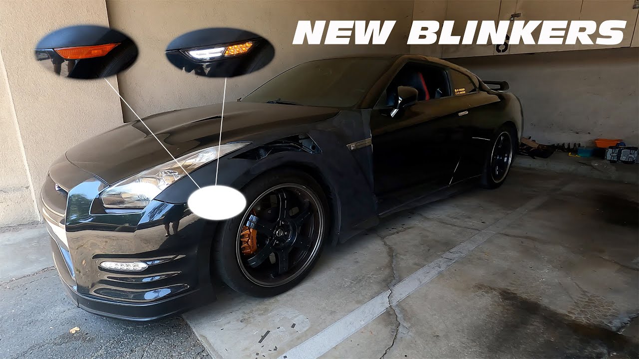 HOW TO INSTALL AFTERMARKET LED BLINKERS / INDICATORS ON A NISSAN R35 GTR