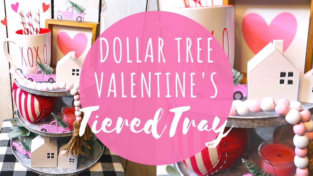 DOLLAR TREE DIY❤3 TIERED FARMHOUSE TRAY | FARMHOUSE BEADS | DIY VALENTINE'S DECOR 2020❤