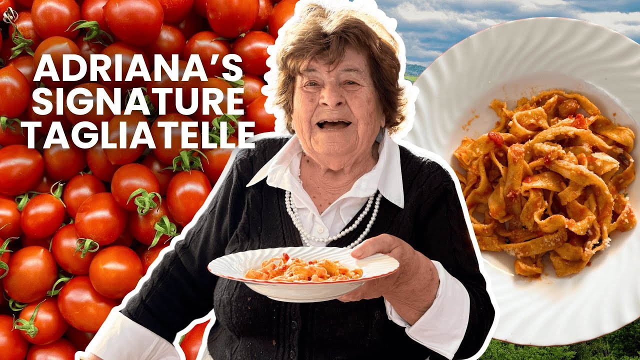 91yr old Adriana makes her signature Tagliatelle | Pasta Grannies
