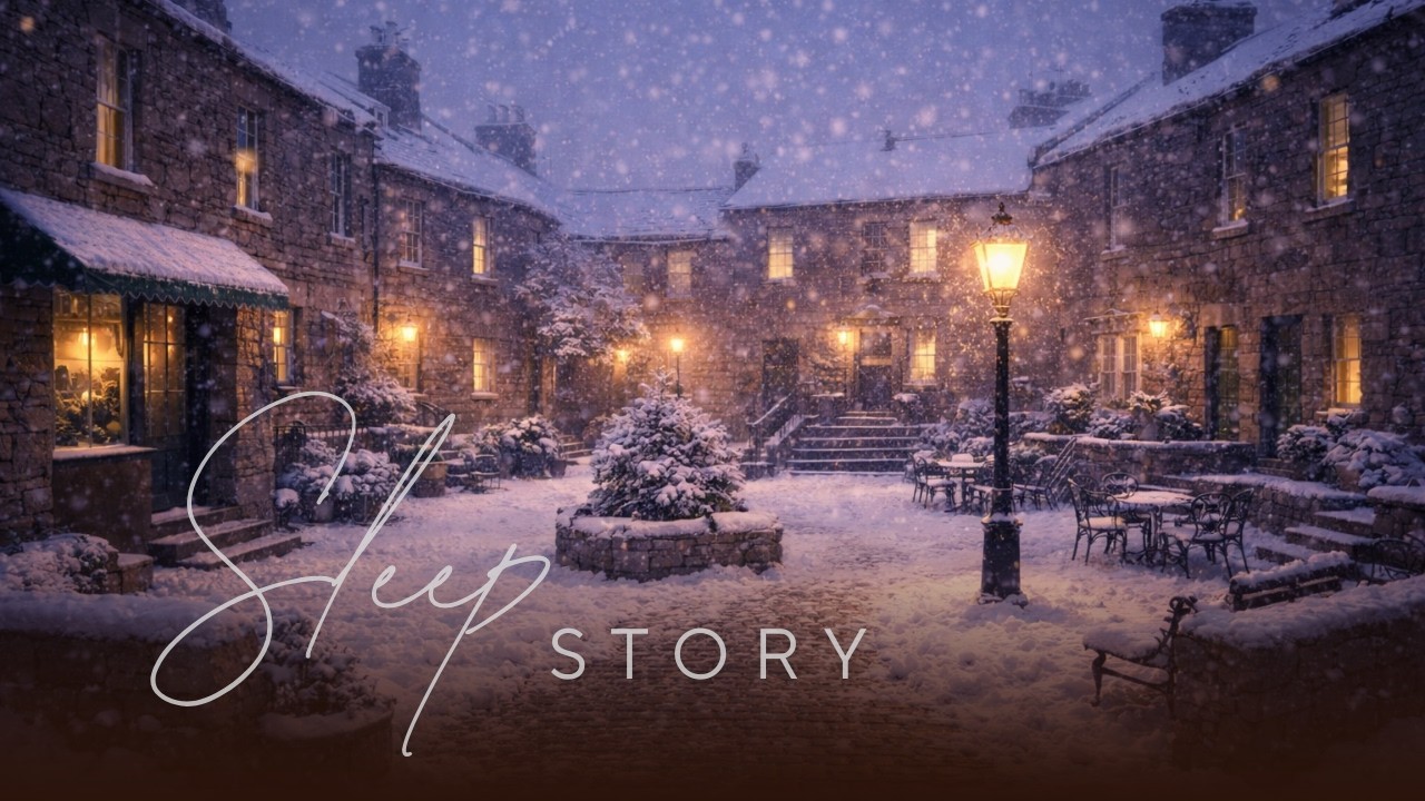 Snowfall in a Quiet Courtyard — A Calm Sleep Story