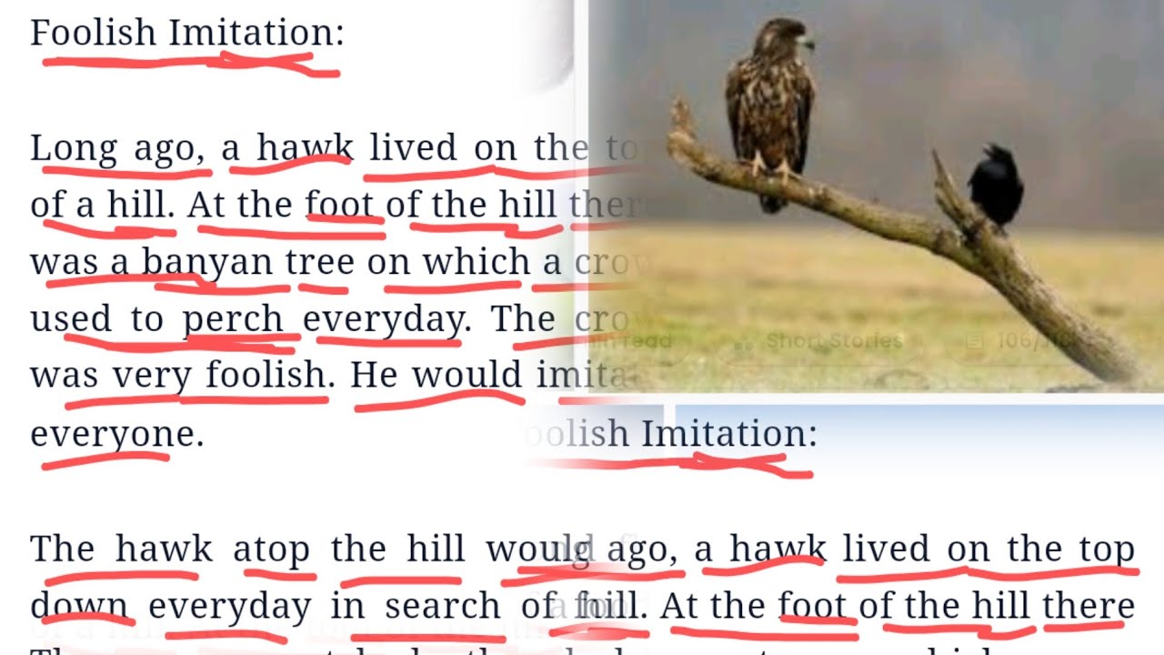 A beautiful #short story ( Foolish Imitation ) #story @expertenglishteacherclass 