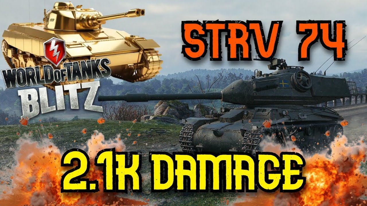 INSANE Strv 74 Game! 2K+ Damage, 3 Kills, Full Team Wipe - World of Tanks Blitz Yukon
