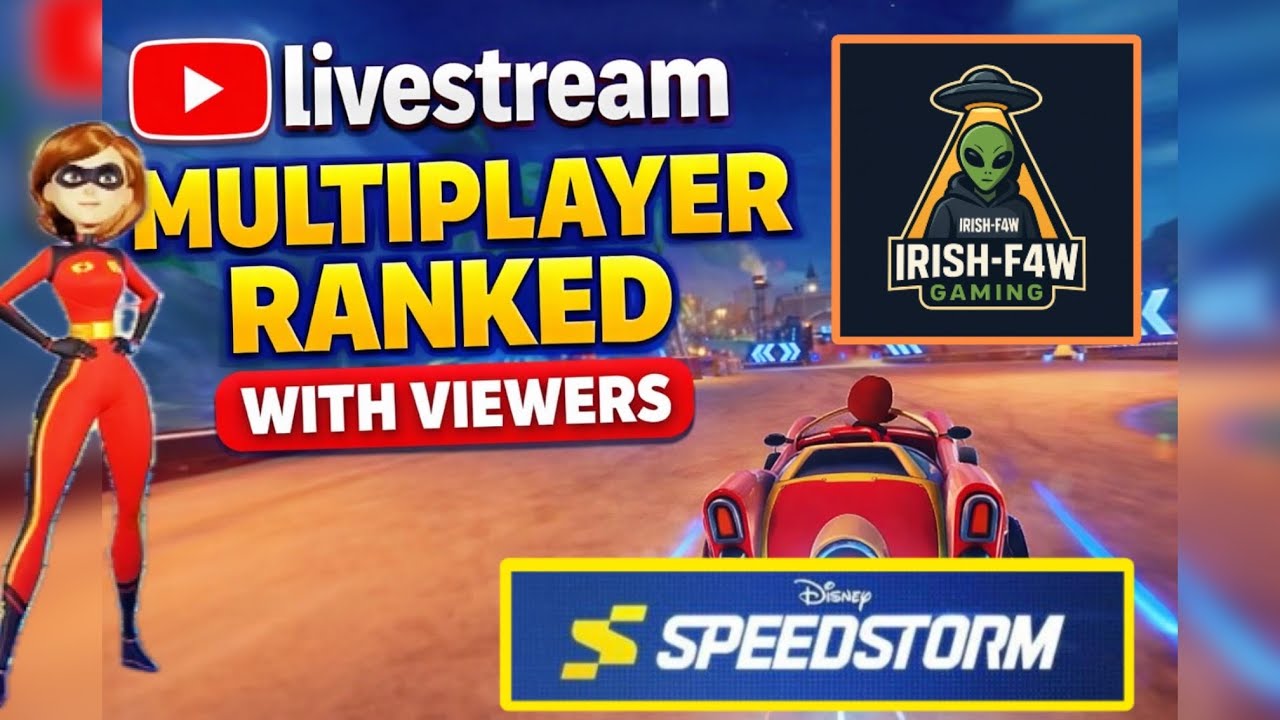 Disney Speedstorm live stream Road to 250 Subscribers- Irish-F4W Gaming