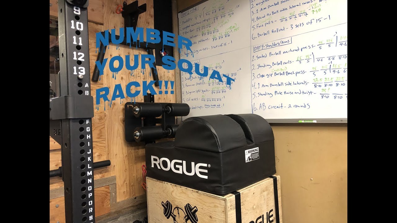Numbering Your Squat Rack