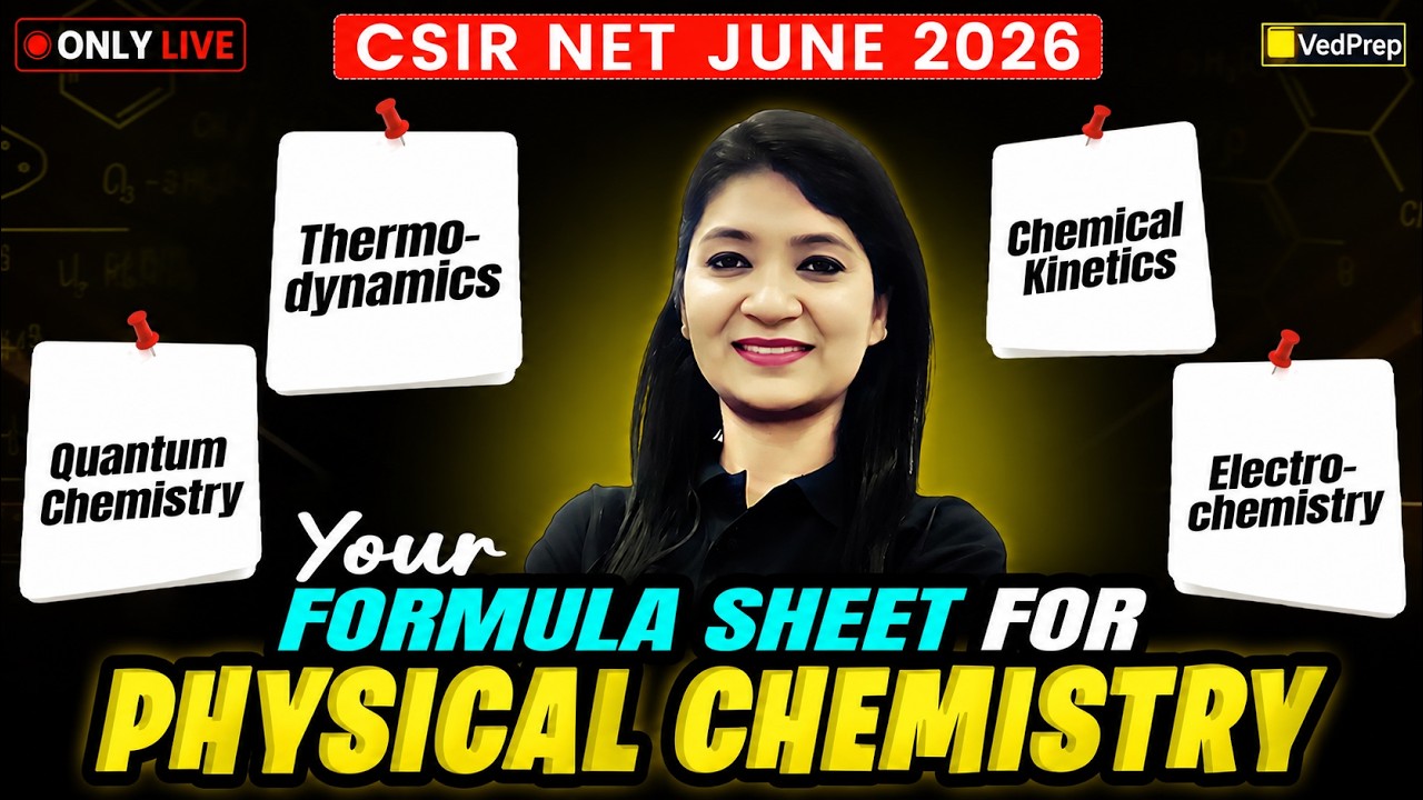 CSIR NET June 2026 Physical Chemistry Formula Sheet | Formulas for NET Chemical Sciences June 2026