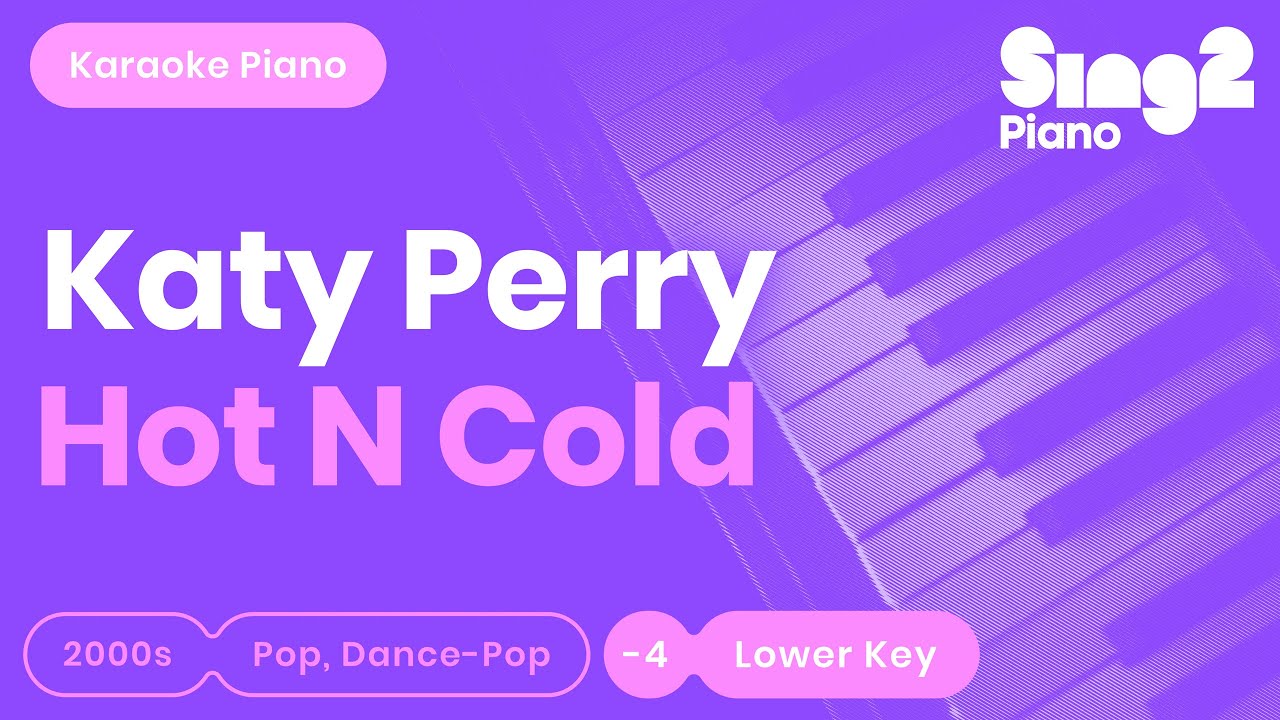 Katy Perry - Hot N Cold (Lower Key) Piano Karaoke