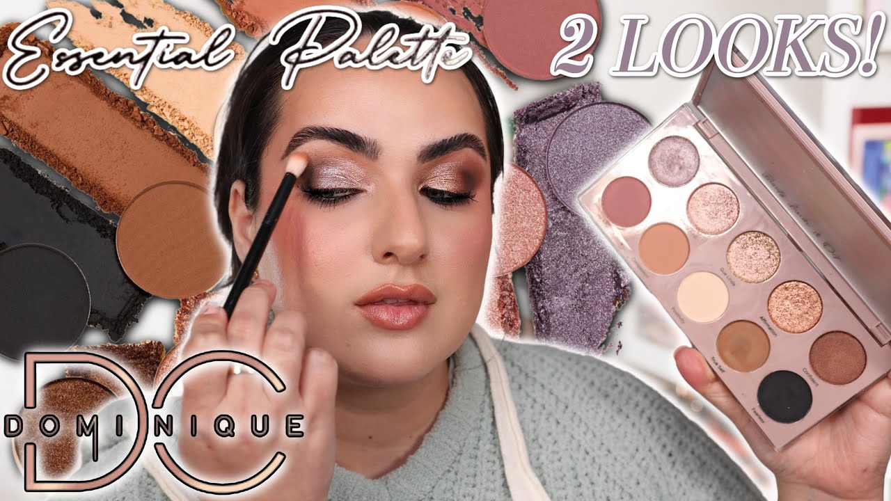 DOMINIQUE COSMETICS The Essential Eye Shadow Palette REVIEW + 2 LOOKS!