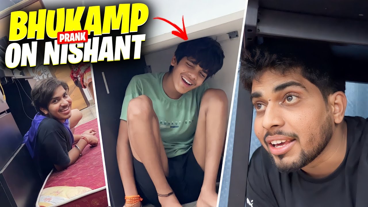 Nishant Ke Sath Bhukamp Prank Kr Diya 😂