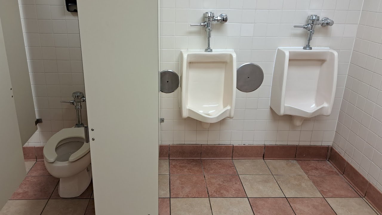 Vintage Wendy's Restroom with Beige Fixtures