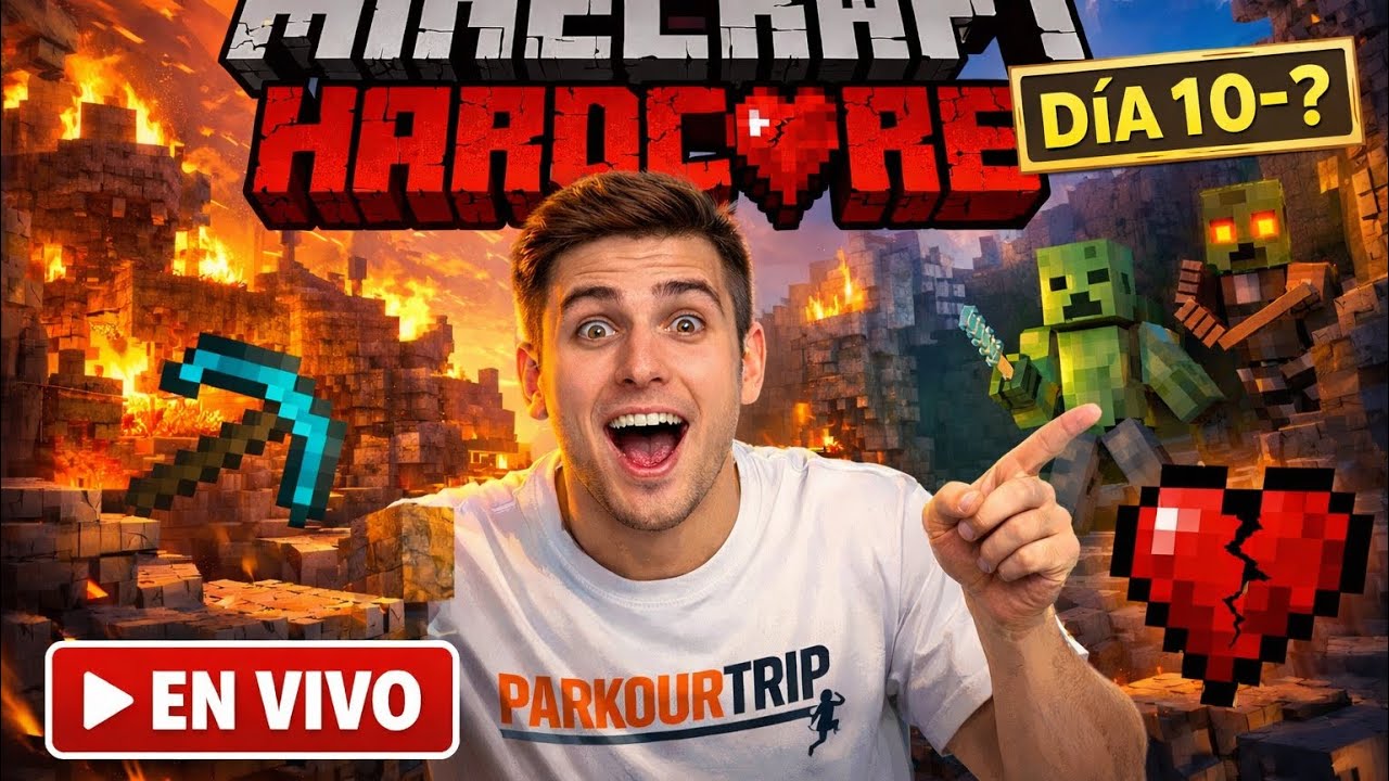 100 dias en Minecraft hardcore (DIA10-?) 💔🔥