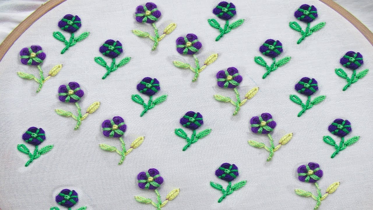 All Over Design for Dress, Hand Embroidery, Easy Hand Embroidery with Hijab Pin