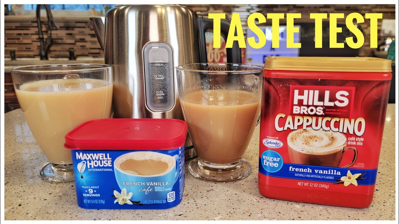 Дегустация растворимого кофе Maxwell House French Vanilla Cafe и Hills Bros Cappuccino Mix