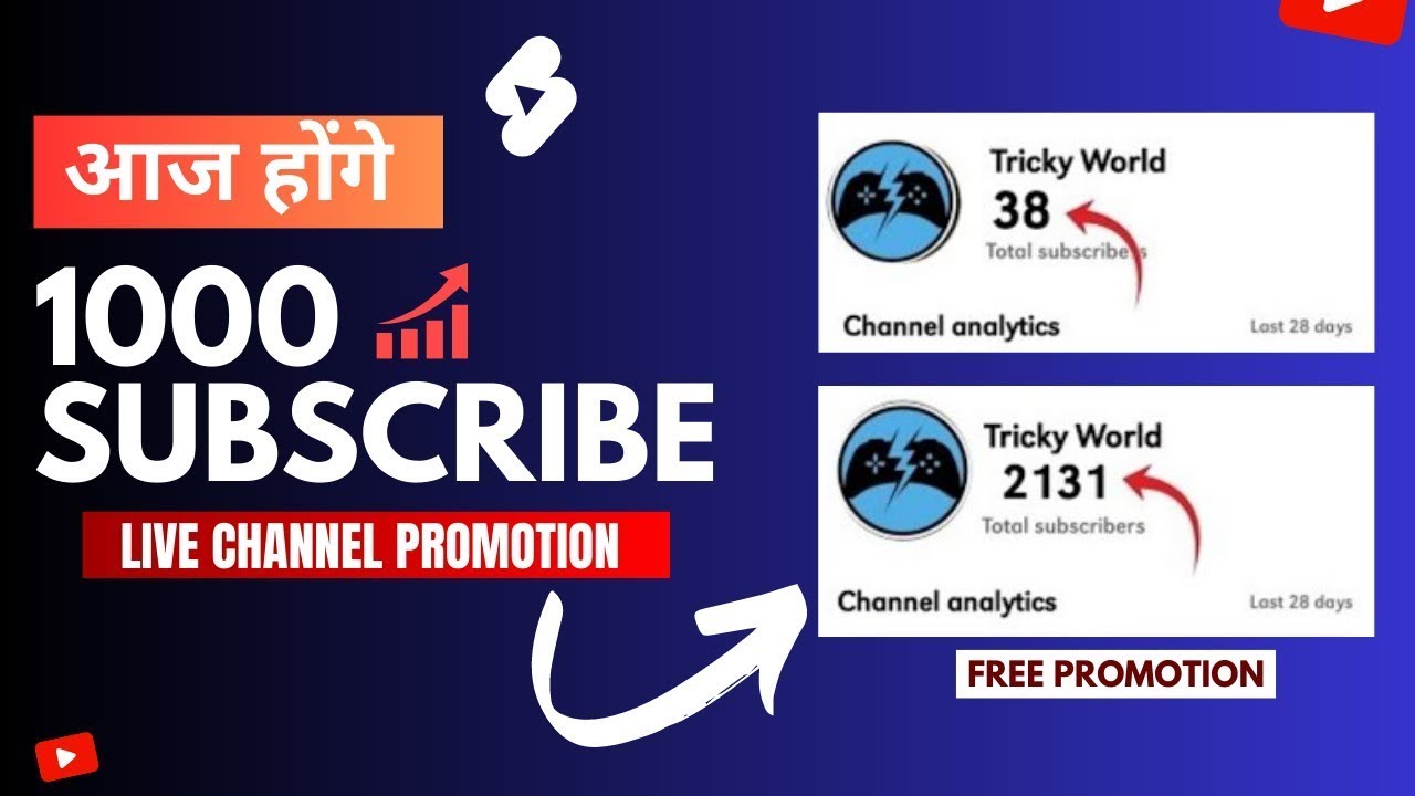 📈Get Free Subscriber Live Channel Checking 💯  And Free Promotion Increase📈 #livechannelpromotion