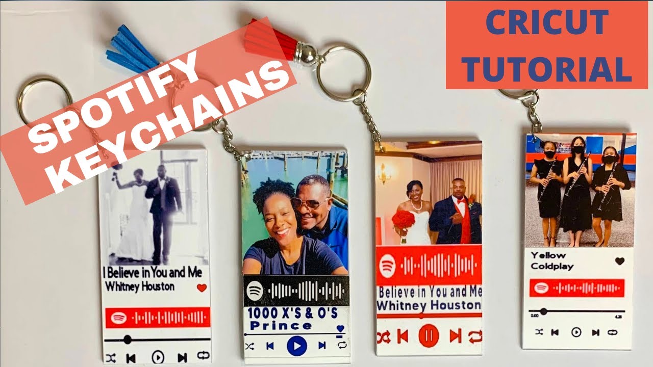 🎧HOW TO MAKE SPOTIFY KEYCHAINS WITH A CRICUT CUTTING MACHINE🎧