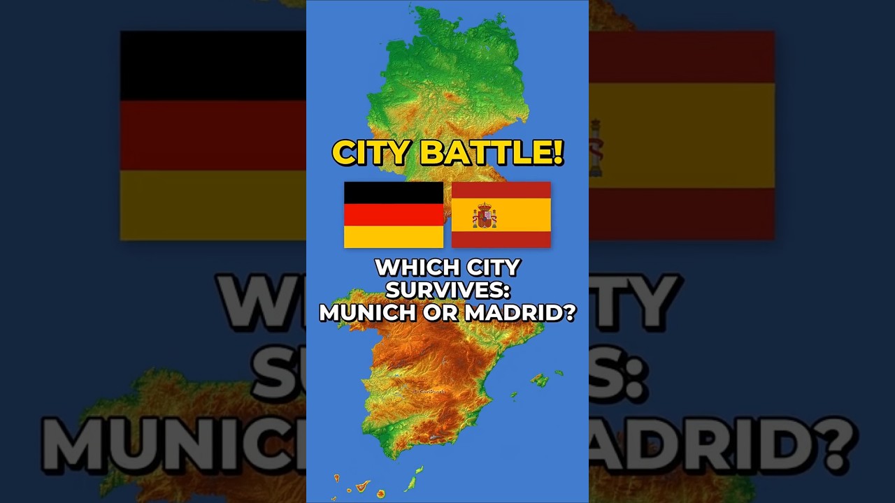 City Battle: Munich vs Madrid! 🏛️Germany 🇩🇪 vs Spain 🇪🇸🌊🌊#geography #mapbattle #germany #spain