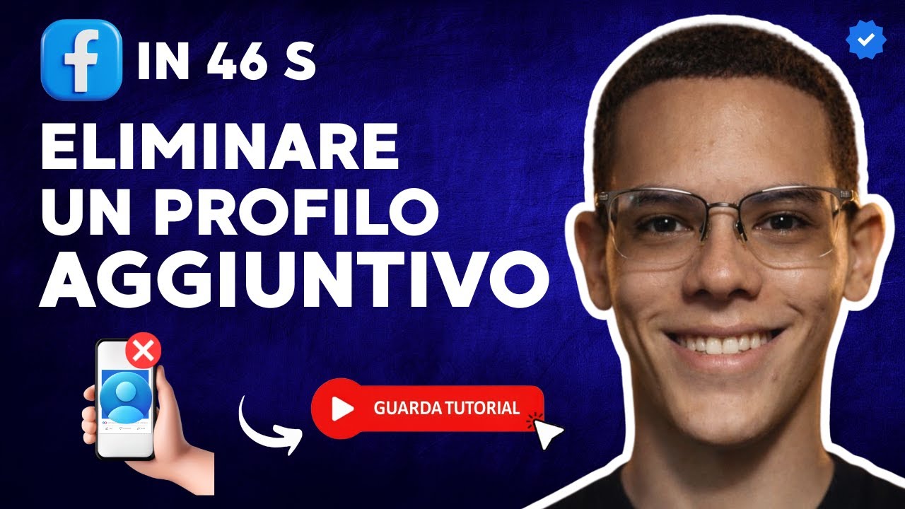Come Cancellare un PROFILO Aggiuntivo o un SECONDO ACCOUNT FACEBOOK in 46 S