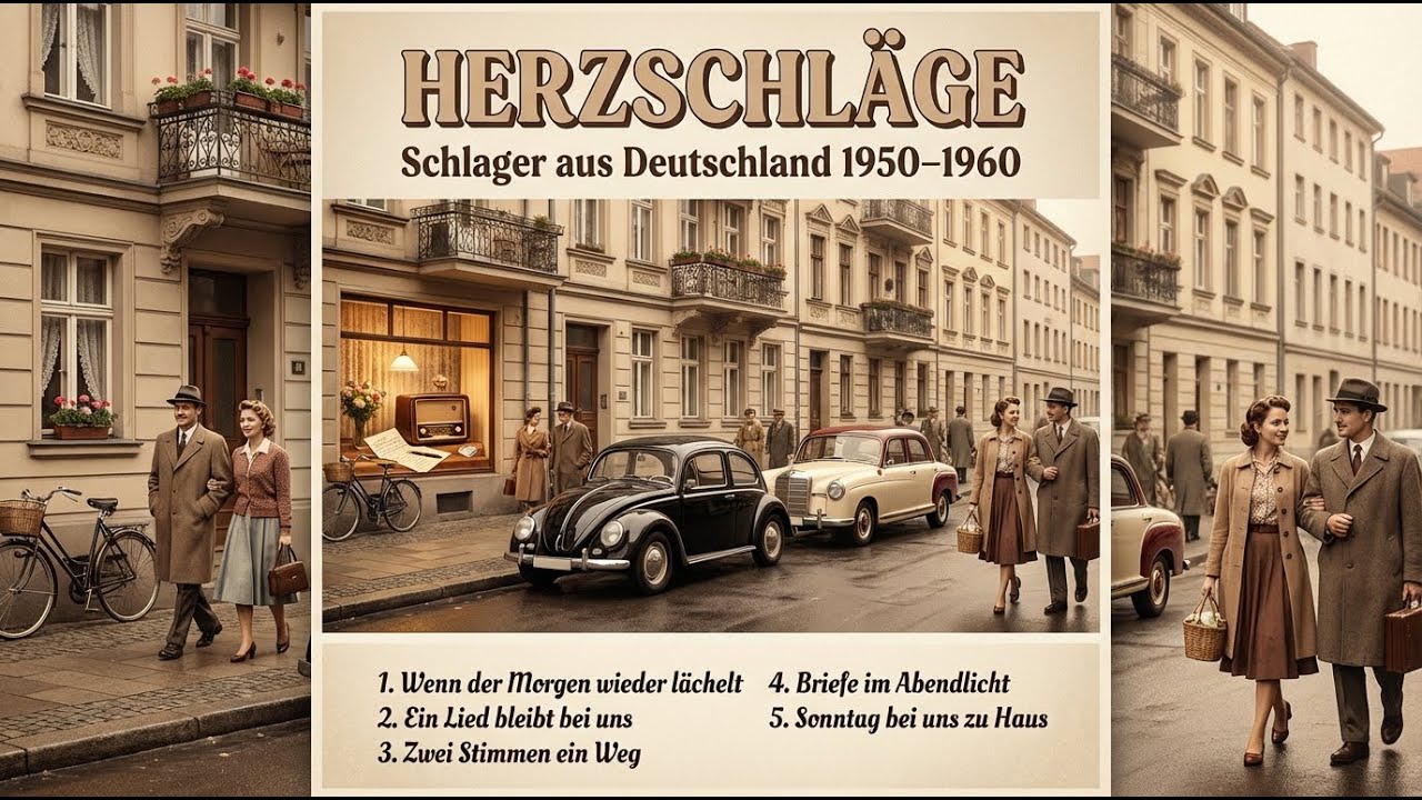Deutscher Schlager 50er & 60er Jahre  Nostalgie Mix 5 Songs  Herzschläge