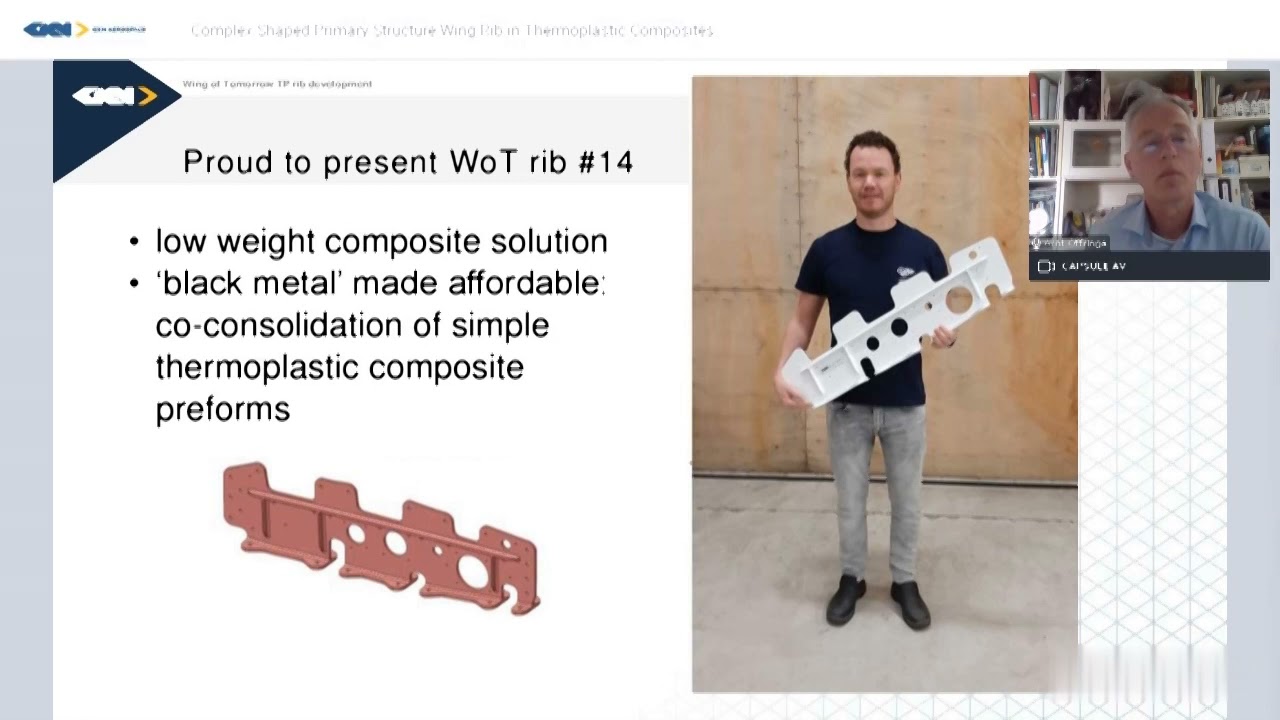 Complex Shaped Primary Structure Wing Rib in Thermoplastic Composites
