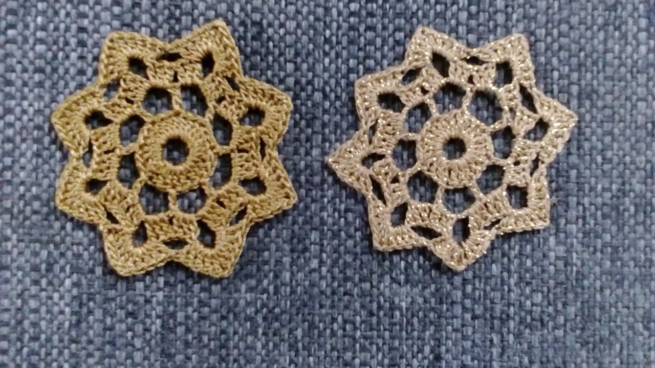 Szydełkowa gwiazdka dla początkujących 8cm