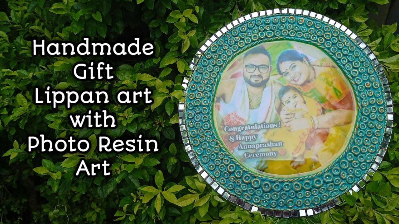 Lippan Art with Photo Resin art / Handmade Gift / How to make lippan art step by step tutorial/Resin