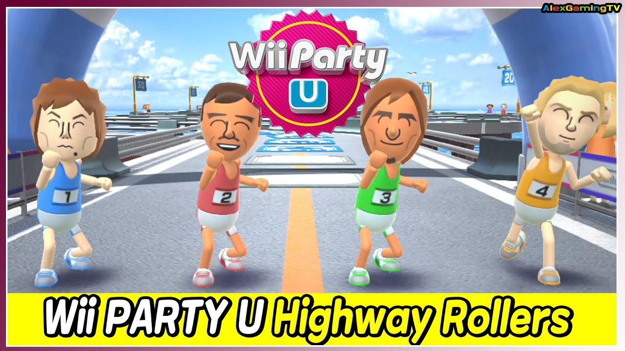 Wii Party U - Highway Rollers (Expert CPU, Pierre vs Eduardo vs Leonel vs Matt)  | AlexgamingTV