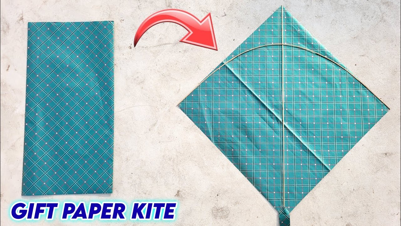 GIFT PAPER KITE MAKING , how to make kite , ghar per patang kese banate hai