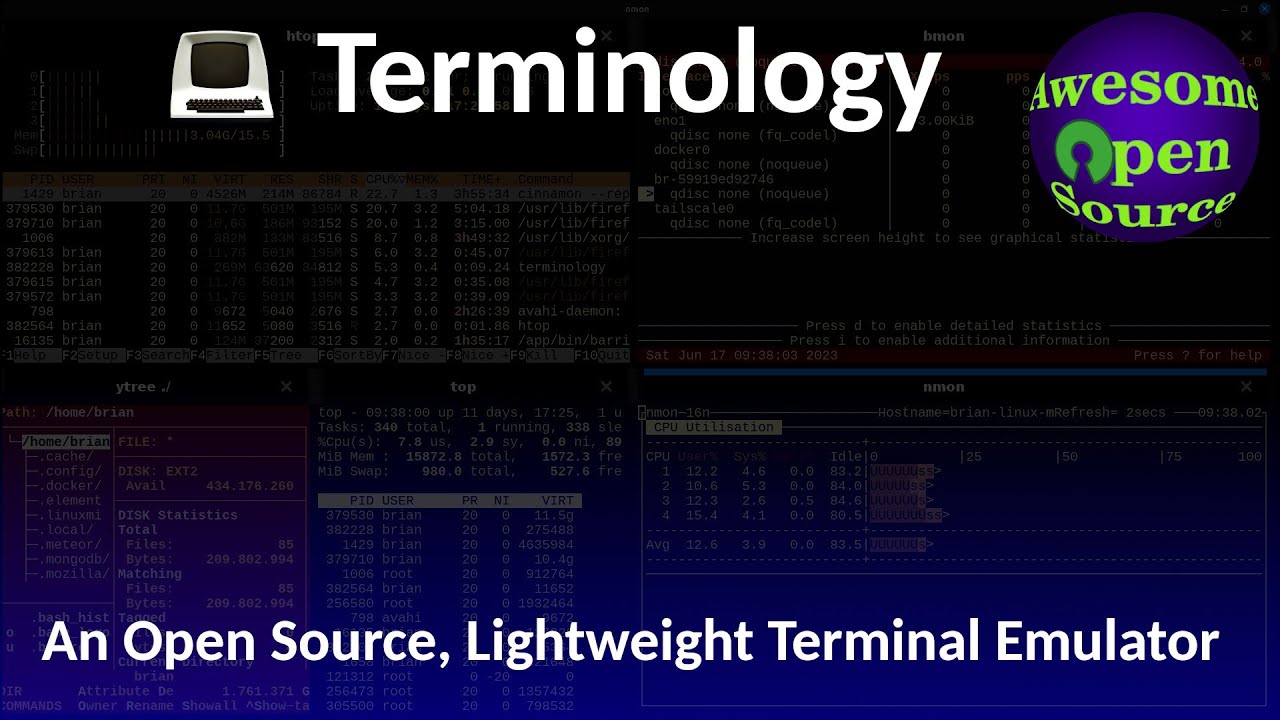 Terminology - An Open Source, Lightweight terminal emulator with tons of features and settings.