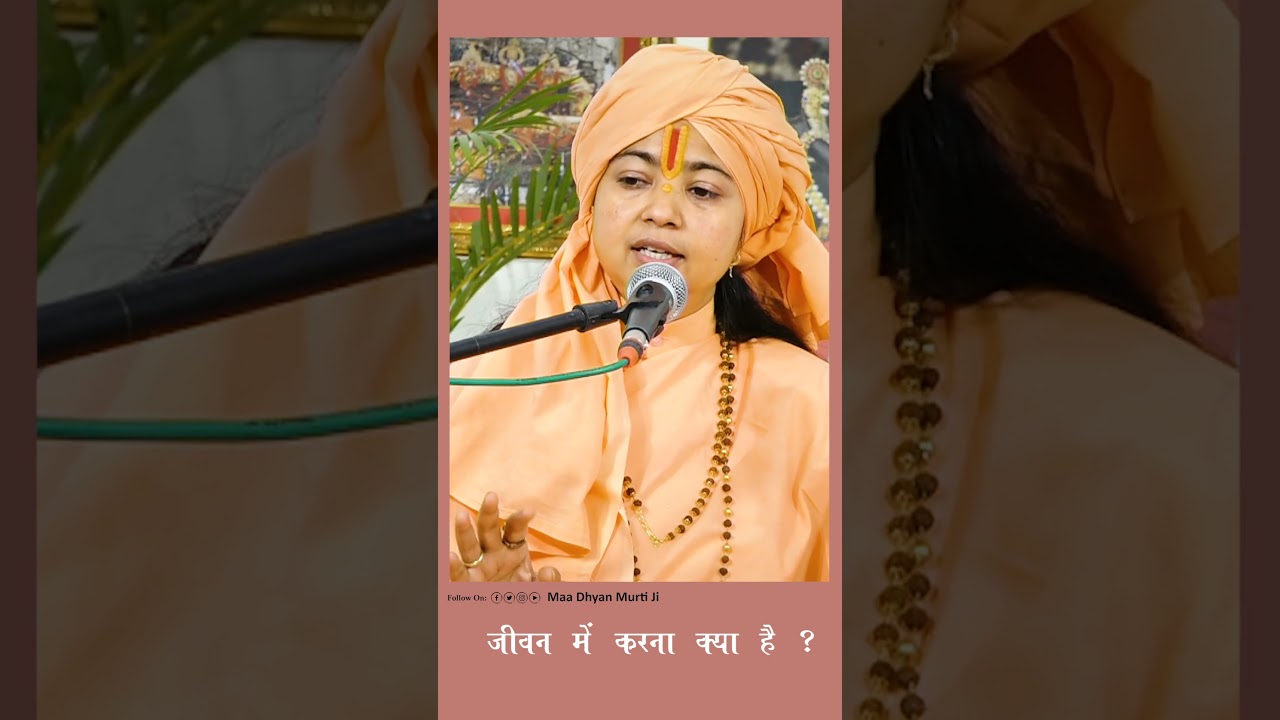 जीवन में करना क्या  है ?  ll MAA DHYANMURTI JI MAHARAJ ll
