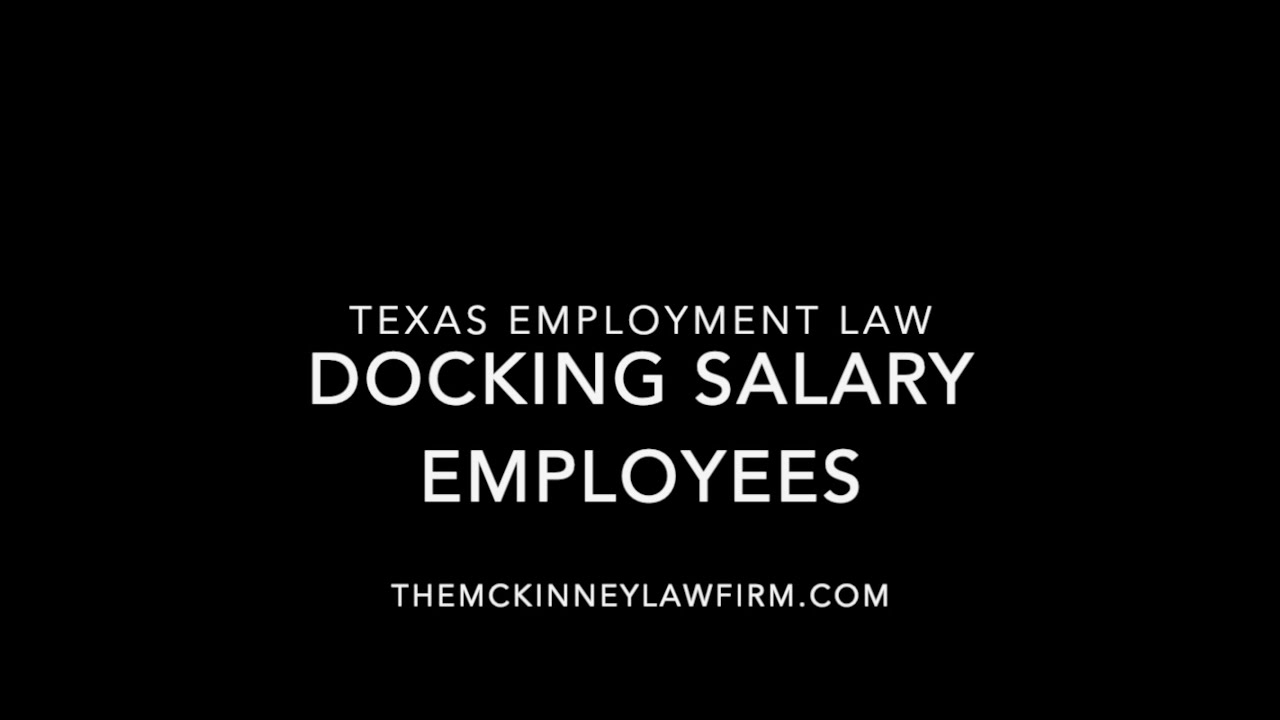 Can Employer Dock Salaried Employee's Pay? - Austin / San Antonio Employment Law Attorney Explains