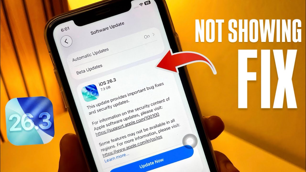 iOS 26.3 Update Not Showing in iPhone - Fix Now