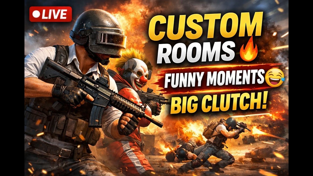 🔴 PUBG Mobile LIVE 🔴 | Custom Rooms, Funny Moments & Big Clutches