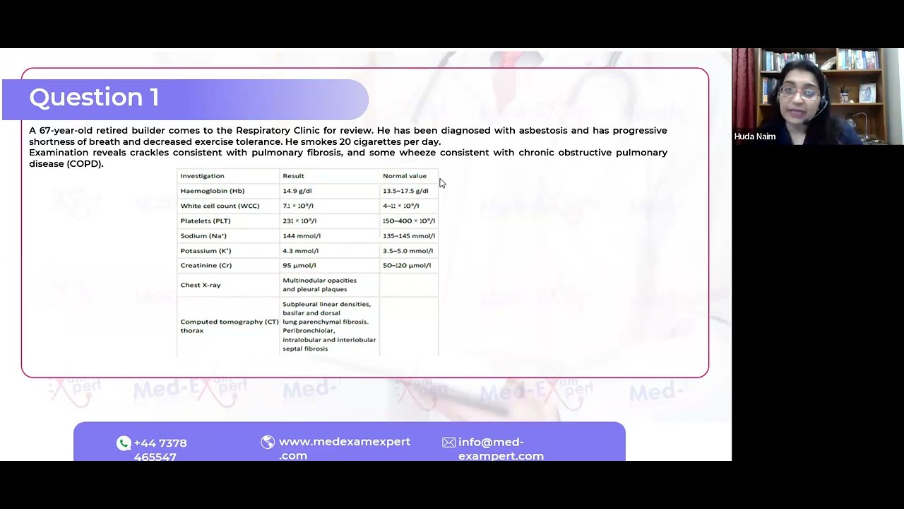 Practice MRCP -1 Most Frequently Tested Themes with Dr. Huda Naim