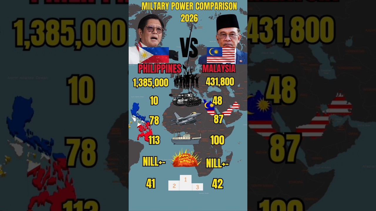 Philippines vs Malaysia Military Power 2026