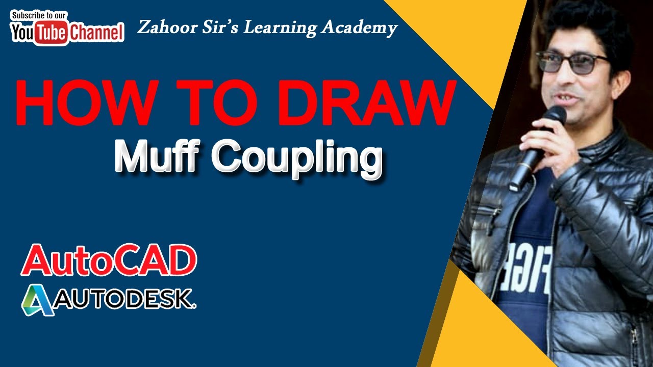 How to Draw Muff Coupling || 2D AutoCAD Commands