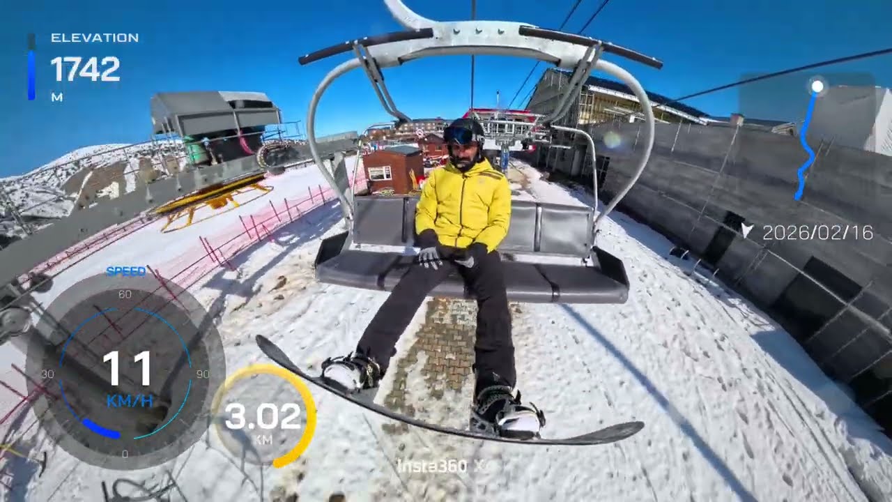 Erzincan ergan kayak merkezi ilk etap 3 km snowboard. #reklam değil. 