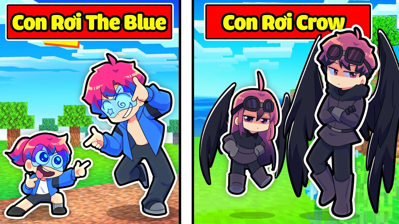 Yummie Giả Làm Con Rơi HIHA THE BLUE VÀ HIHA CROW Trong Minecraft 😱🤣