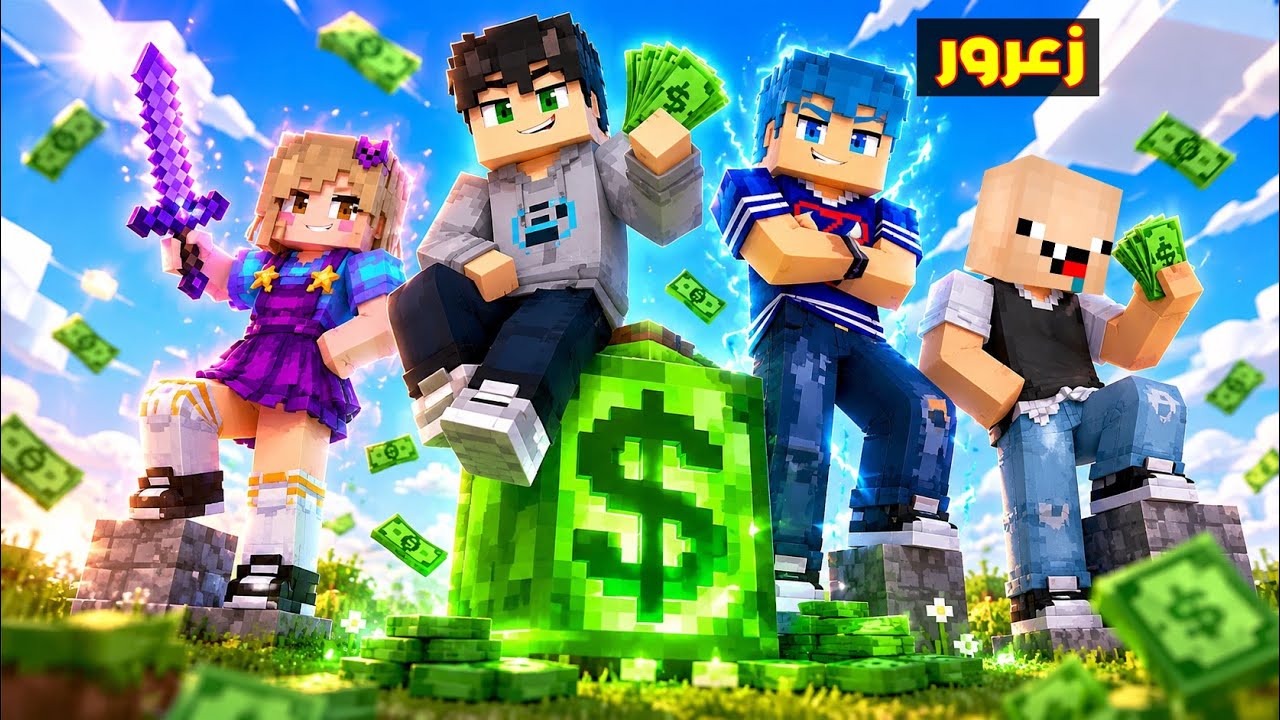 فلم ماين كرافت : الجميع على بلوكة واحدة فلوس فوق اللافا🔥😱