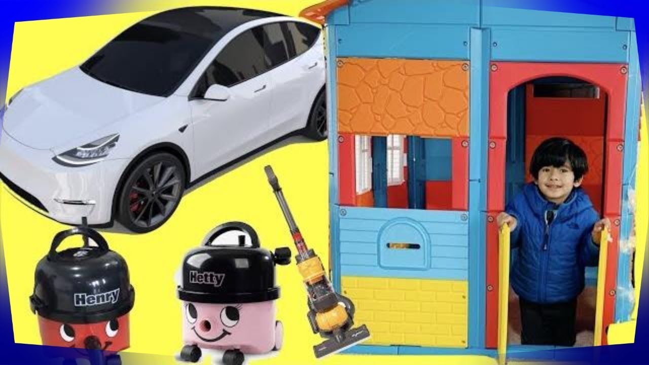 Clean Car With Kid Using Car Vacuum Cleaner Pretend Play With Zaynn