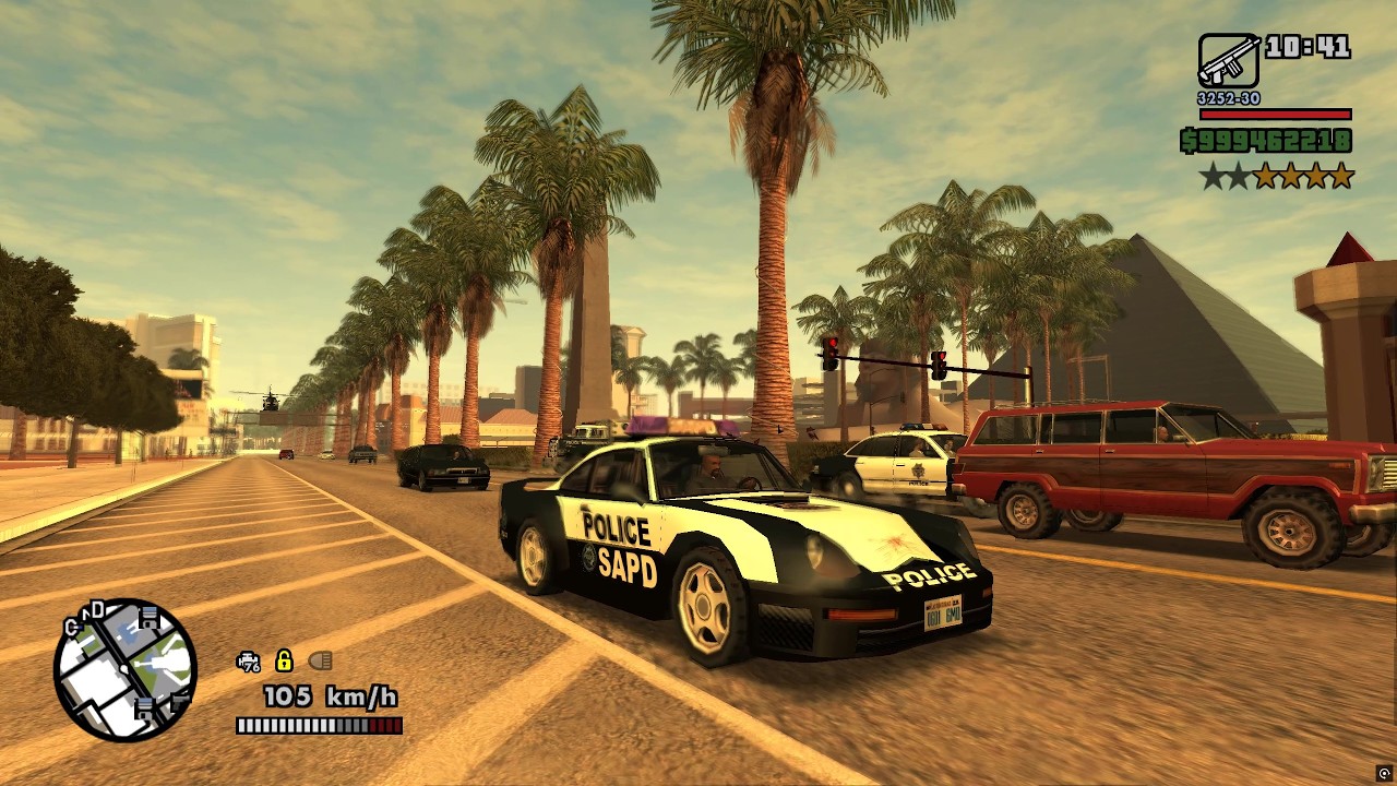 GTA San Andreas - Redsand West Casino Raid and Shootout + Six Star Escape