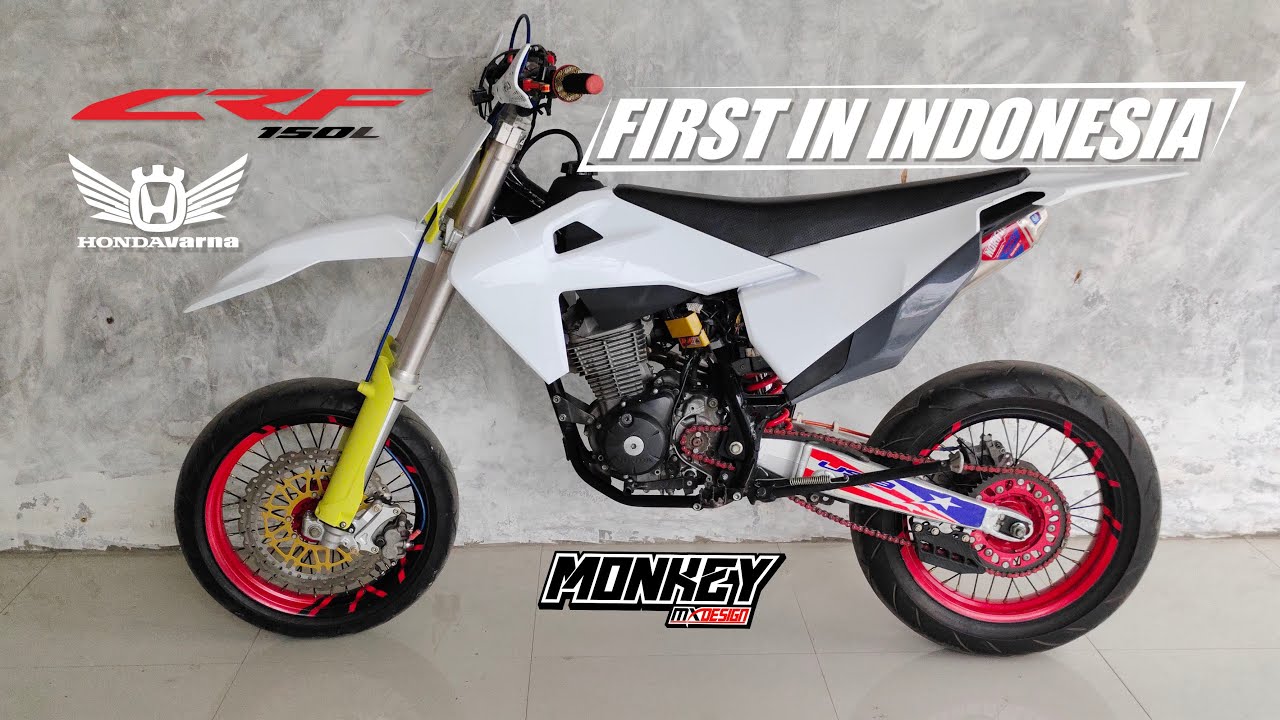 MODIFIKASI HONDA CRF 150 L SUPERMOTO GANTI PAKE BODY HUSQVARNA 250/450 FE 2021 AUTO GANTENG