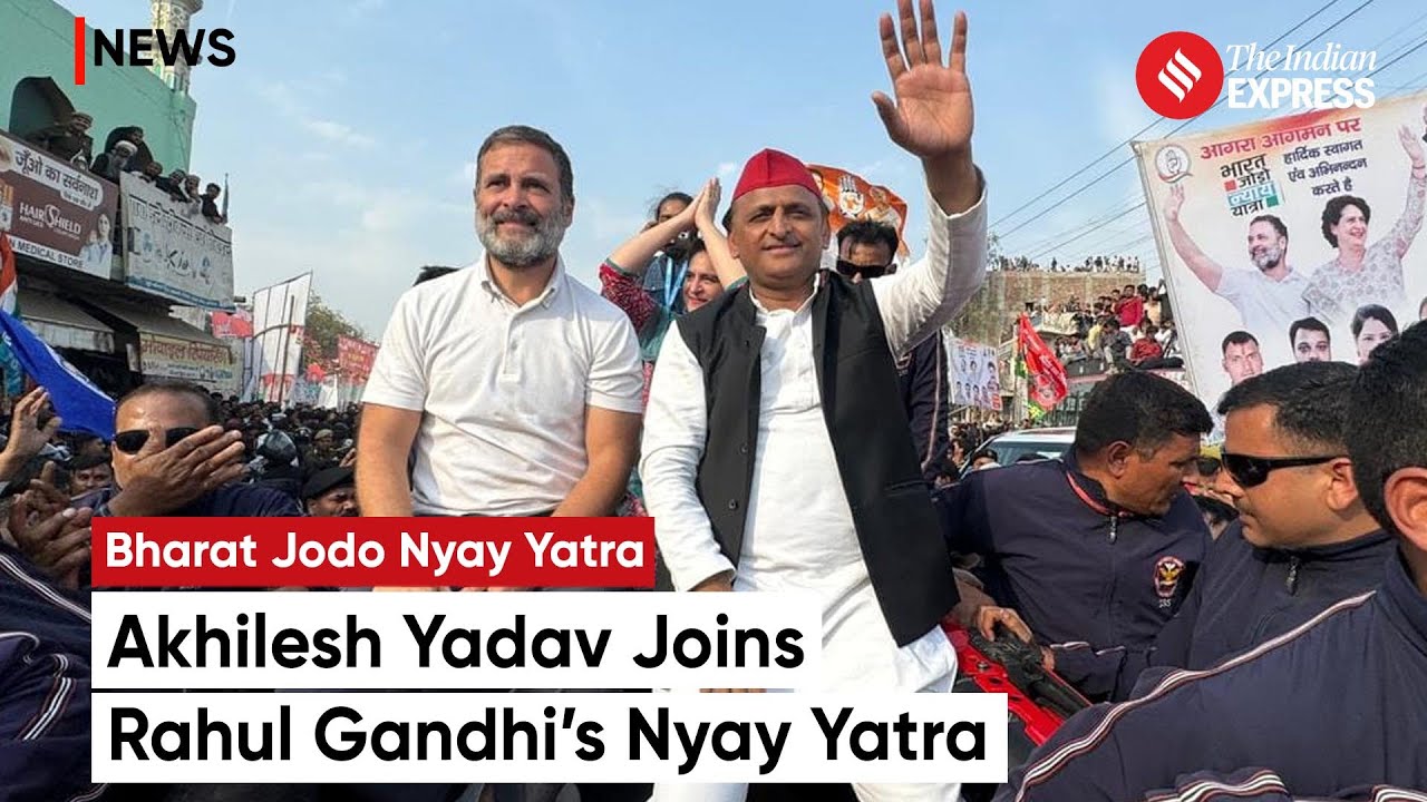 Bharat Jodo Nyay Yatra: Akhilesh Yadav Joins Rahul Gandhi’s Nyay Yatra After Seat-Sharing Deal