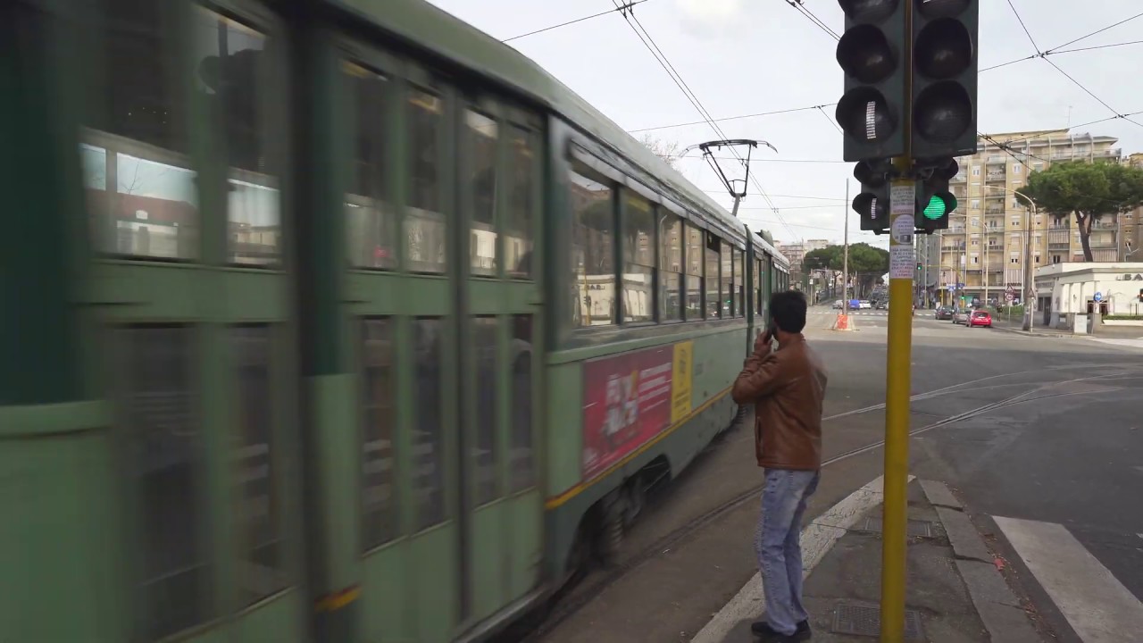 Italy, Rome, tram 14 ride from Piazza Vittorio Emanuele  to Largo Preneste