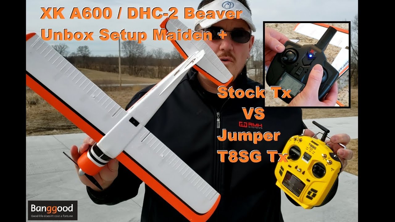 XK - A600 _ DHC-2 Beaver - Unbox, Radio Setup, & Flights + Jumper T8SG