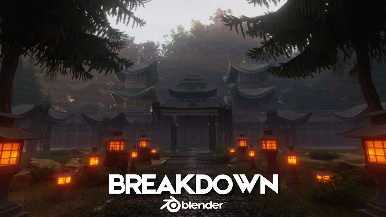 Blender Environment Breakdown | creating a beautiful japanese style environment