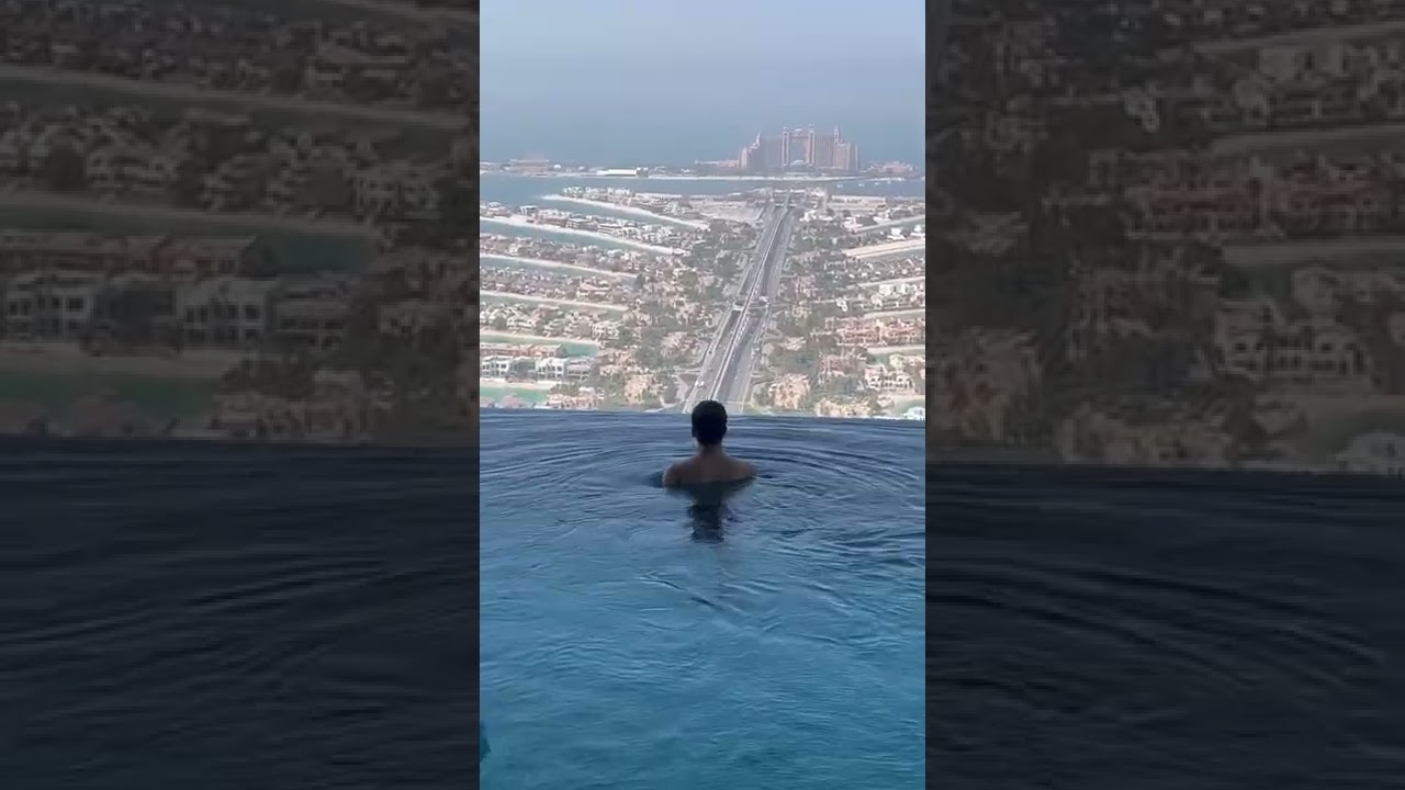 View at the Palm Dubai #skypool #pool #dubai #jumeirah #view #tower