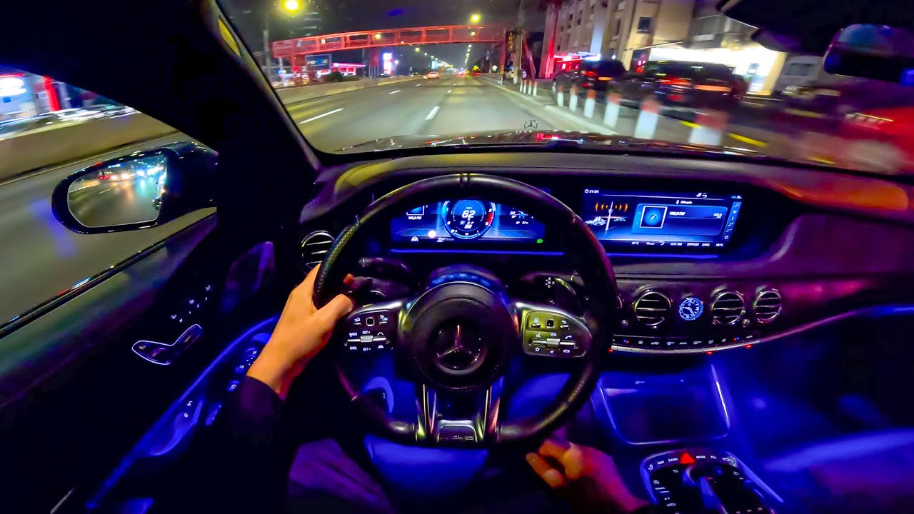 Mercedes Benz S Class 2018 W222 POV NIGHT DRIVE - S400d 340CP AMG Package