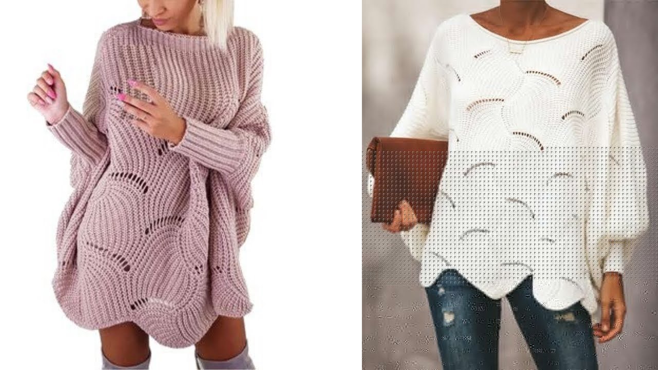 tejer blusa o vestido oversize dos agujas