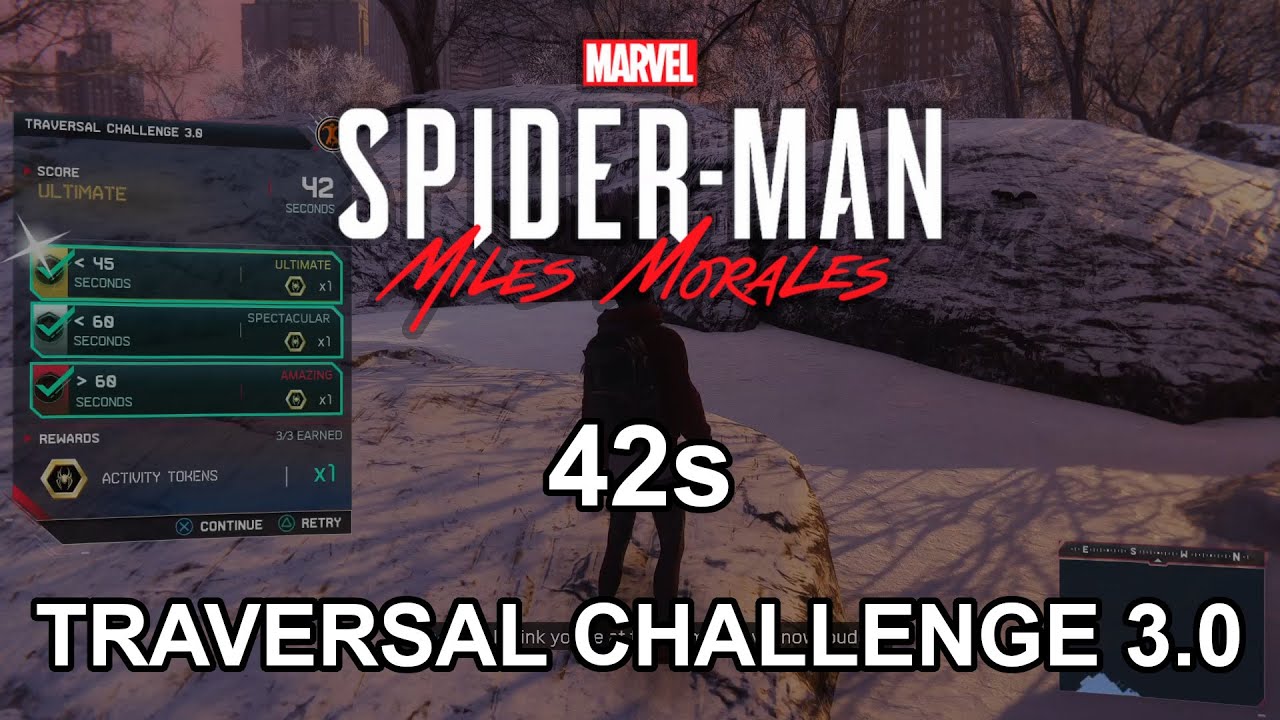 Traversal Challenge 3.0 за 42 секунды | Человек-паук: Майлз Моралес (PS4/PS5)