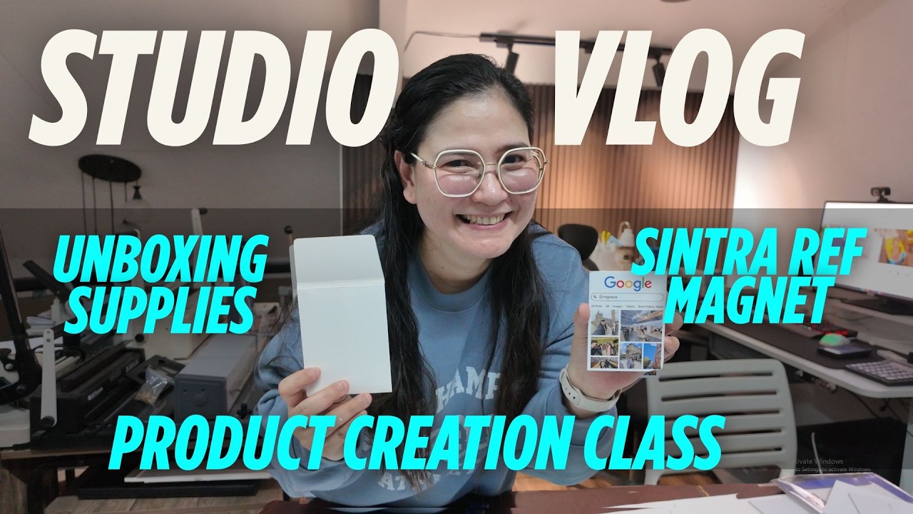 Small Business Vlog: Unboxing Supplies,  Creating Sintra Ref Magnet, Product Creation Class